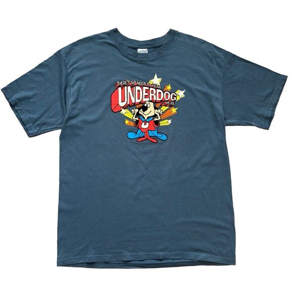 Vintage Y2K Underdog TV Cartoon Promo Shirt Large Raised Velvet Graphics 2004 - Picture 1 of 8